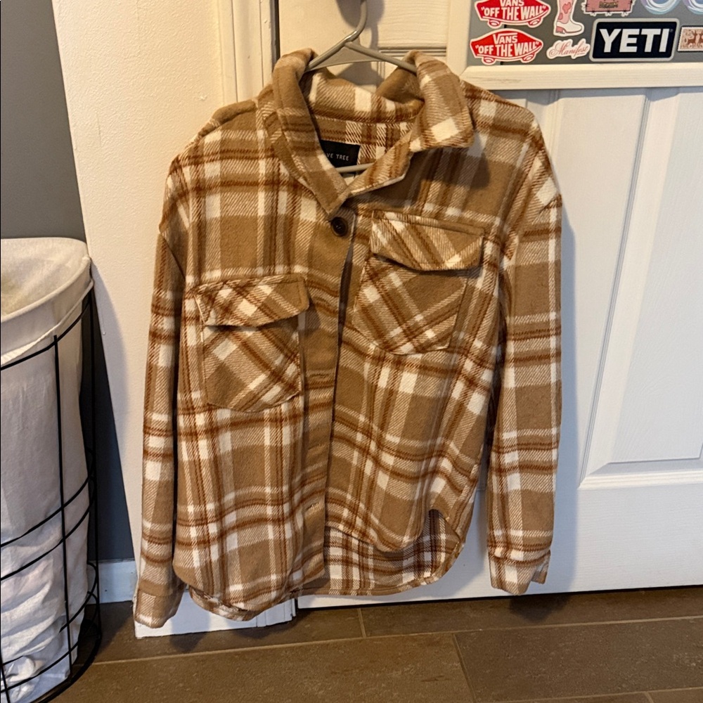 Love Tree Tan Plaid Jacket